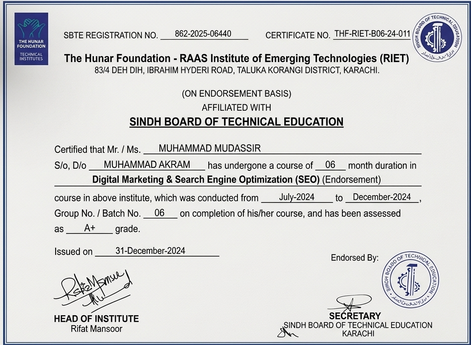Marketing Certificate